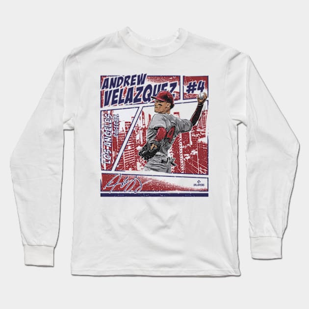 Andrew Velazquez Los Angeles A Comic Long Sleeve T-Shirt by danlintonpro